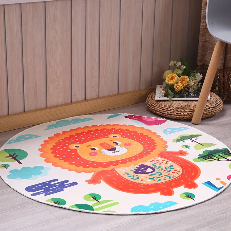 Мультяшный волшебный круг кролик напечатанный Коврик-пазл Детский круглый ковер диаметр 60-160 см Детский Игровой Коврик Противоскользящий коврик - Цвет: color20