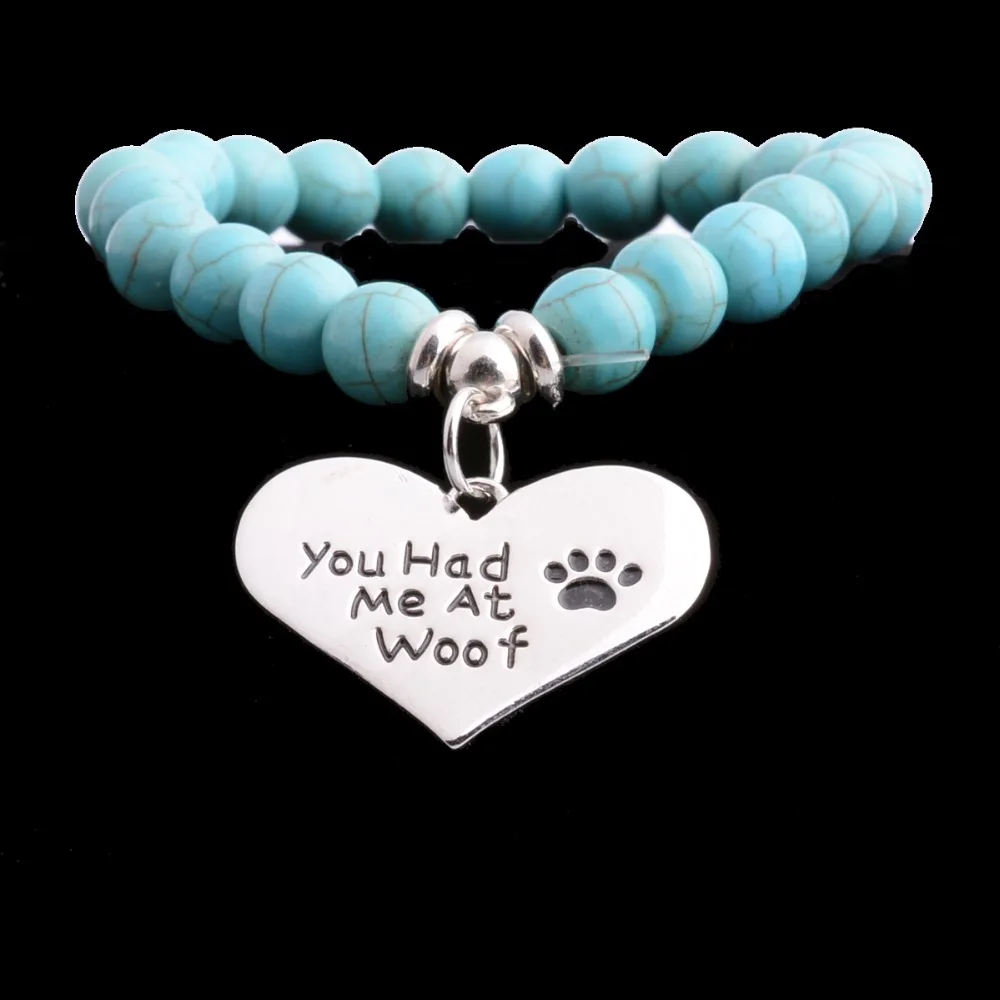 12 шт. сердце любовь You Had Me At Woof для кота собаки домашнего животного лапы браслеты браслет для семья для женщин мужчин BFF дружбы Модные Лидер продаж
