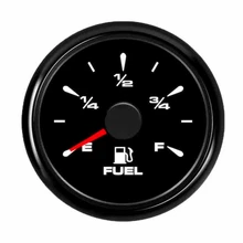 Jauge de niveau de carburant pour voiture et bateau étanche, 52mm, adapté au capteur de niveau de carburant 0 ~ 190ohm avec rétro-éclairage 9 ~ 32V