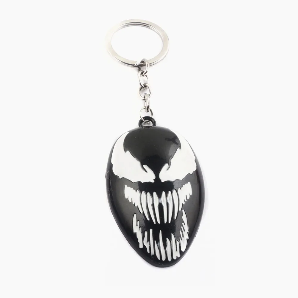 Marvel Super Hero Venom белая маска брелок для мужчин и женщин подвеска человек паук