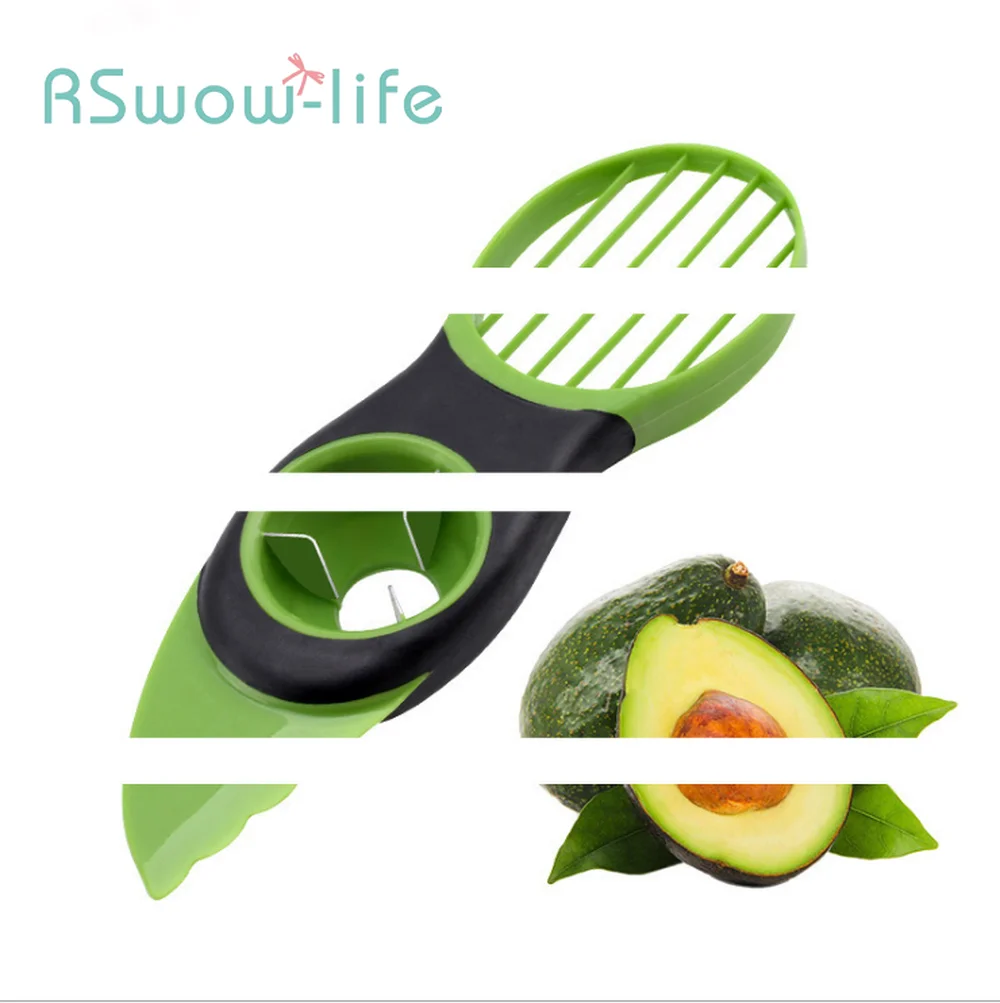 

Ktchen Gadget New Three-in-one Avocado Knife Tool Multi-function Kiwi Avocado Pulp Separation For Kitchen And Fruit Tools
