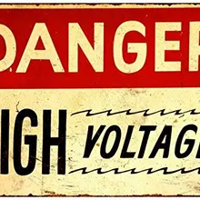 ZJY винтажный домашний декор опасности высокого напряжения! Металлические жестяные вывески таверна потертый шик домашний магазин ретро художественные Постеры-таблички Декор