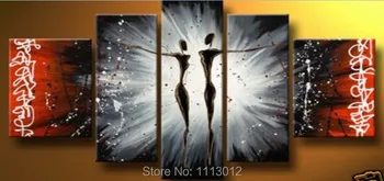 

100% Handmade Sexy Woman Nude Oil Painting Naked Girl Body 5 Piece Canvas Art Set Wall Decoration Home Modern Abstract Picture