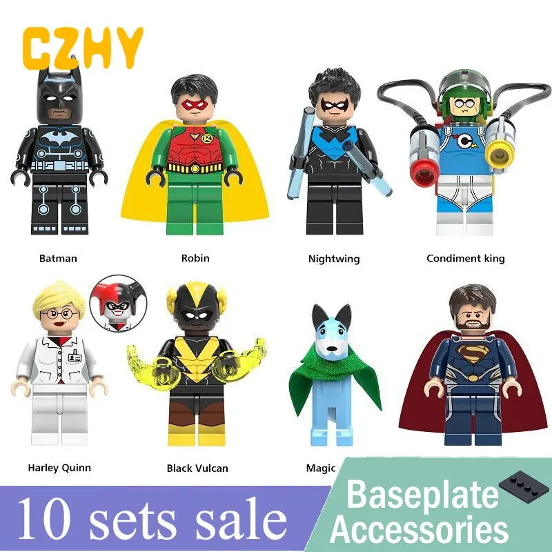 X0198-10sets DC Wonder Woman Aquaman Супермен Flash Brother eye строительный блок Hotd Супер Герои подарок игрушки для детей X0219 - Цвет: X0198-10sets