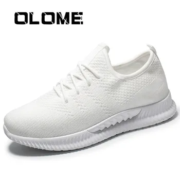 

XIECHENG Classic Men Fashion Casual Shoes Luxury Flying Round Toe Comfortable Heel Shoes Mixed Color Soft Basic Sports Shoes