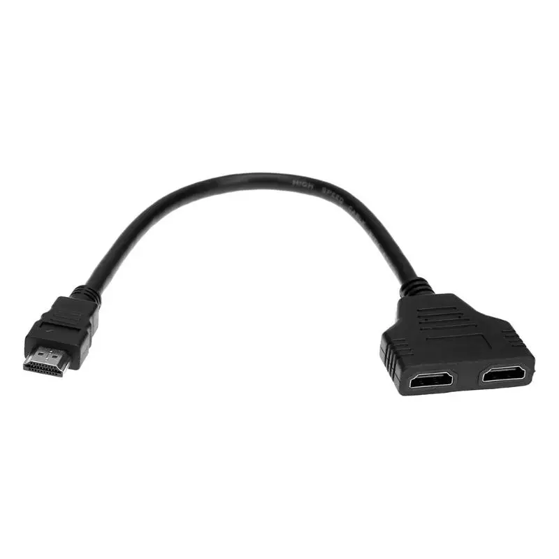 Высококачественный кабель-разветвитель HDMI 1 Мужской к двойному HDMI 2 Женский Y сплиттер адаптер в HDMI HD светодиодный lcd tv