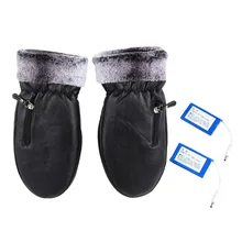 1 пара перезаряжаемых аккумуляторов, теплые зимние перчатки с электрическим подогревом для мужчин и женщин, ветрозащитные перчатки для спорта на открытом воздухе, вилка стандарта США