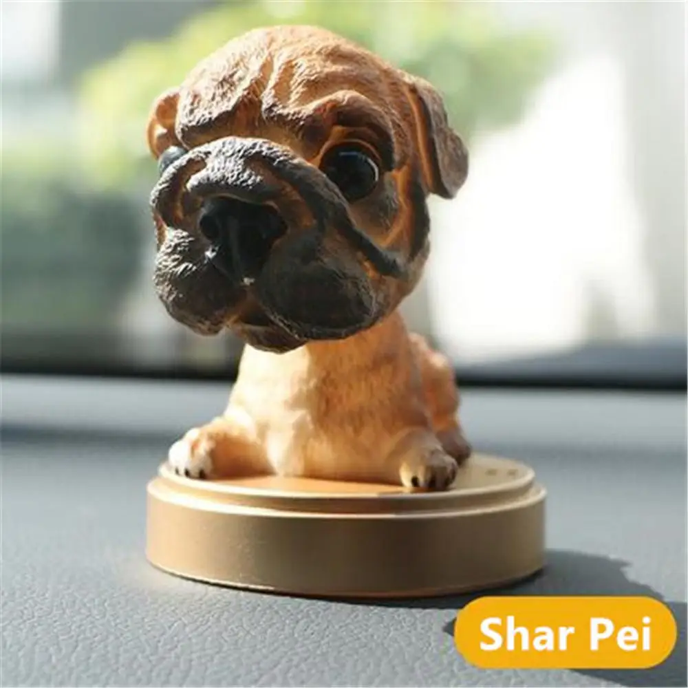 Car Ornament Nodding Dog Air Freshener Auto Perfume Decoration Bobblehead Dog Dash Toy Car Rocking Shaking Head Dog Air Purifier - Название цвета: Shar Pei