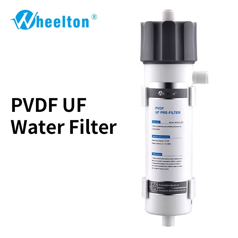 

Wheelton UF Water Filter Wholehouse Pre-Filter Extend Lifetime of Appliance Reverse Osmosis(RO) Waterfilter PVDF Membrane 600L/H