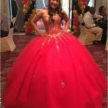 Недорогое красное пышное платье принцессы, милая Арабская, Дубай, длинное платье для выпускного вечера для девочек, пышное платье большого размера, изготовленное на заказ