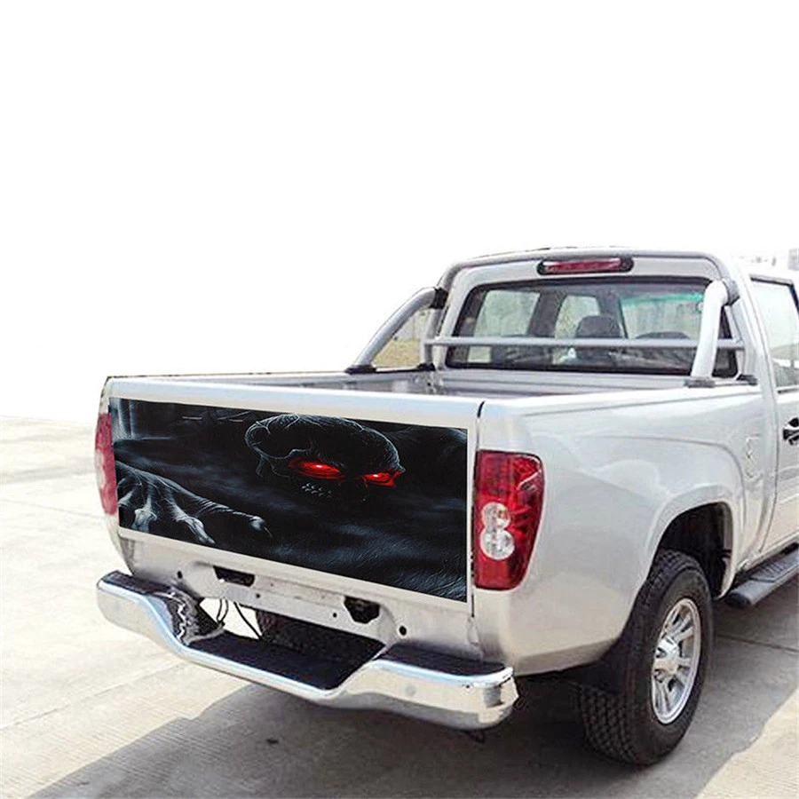Автомобильная наклейка ужас Череп задняя дверь узор Хэллоуин перфорированный