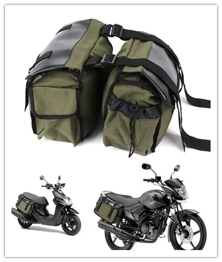 

1pcs Motorcycle Saddle Bag For Honda Cycling Canvas Motorcycle Saddlebags Equine Back Pack Canvas Luggage Vintage Bag
