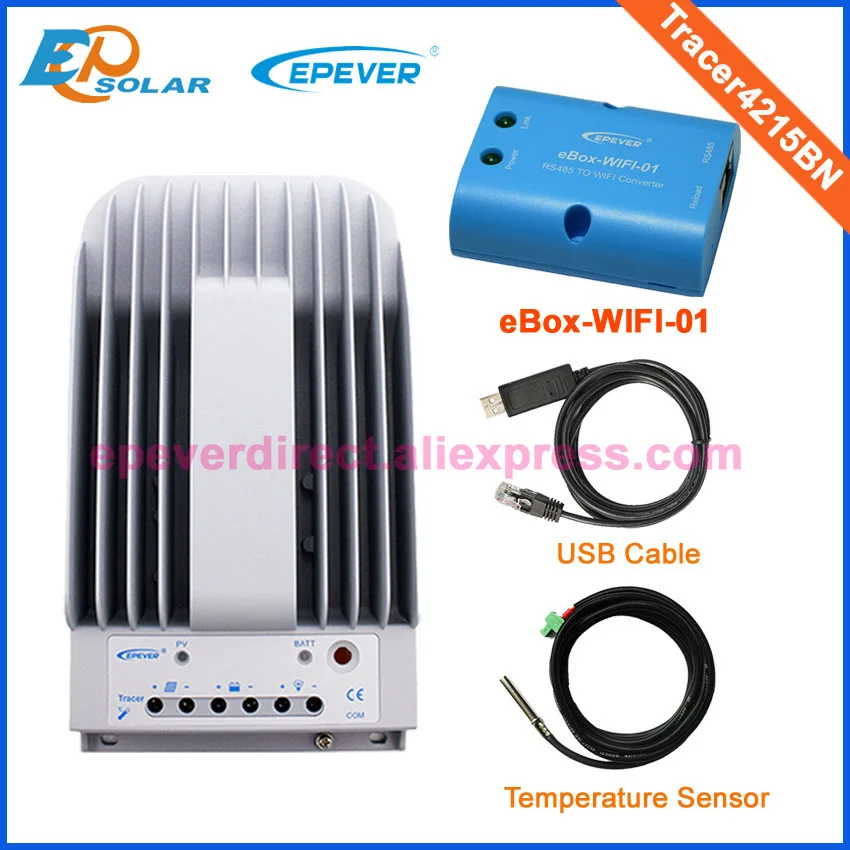 

High Efficiency MPPT 40A 40amp Tracer4215BN with wifi function USB and temperature sensor