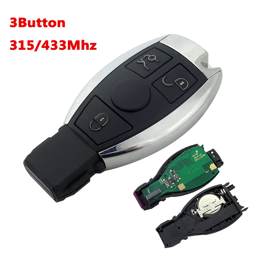 OkeyTech 2 3 4 кнопки 315 МГц 433 смарт карта дистанционный ключ для Mercedes Benz 2000 + NEC BGA