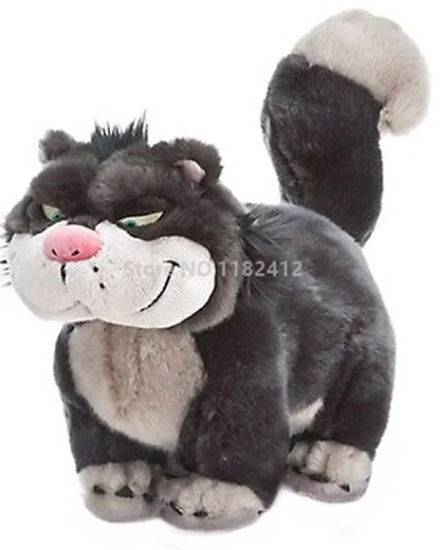 grey cat plush toy