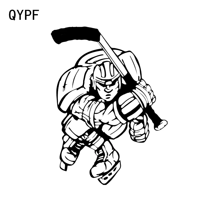 

QYPF 13.6*18.5CM Interesting Hockey Skates Decor Car Stickers High Quality Accessories C16-0583