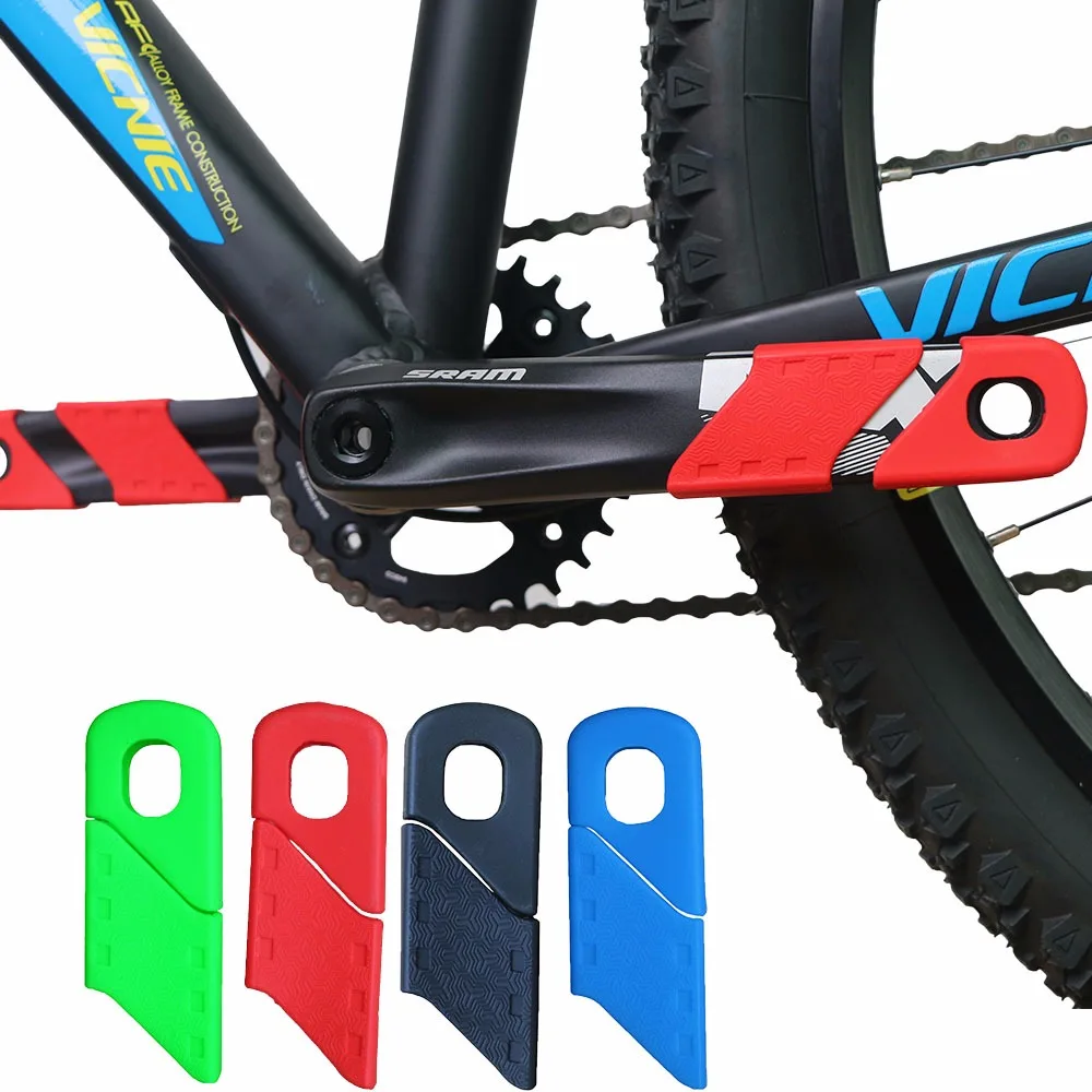 

Bicycle Arm Protector MTB Mountain Bike Crankset Cap Protector Silicone Bicycle Crank Boots Dust Proof Cover Bike Chain Set Boot