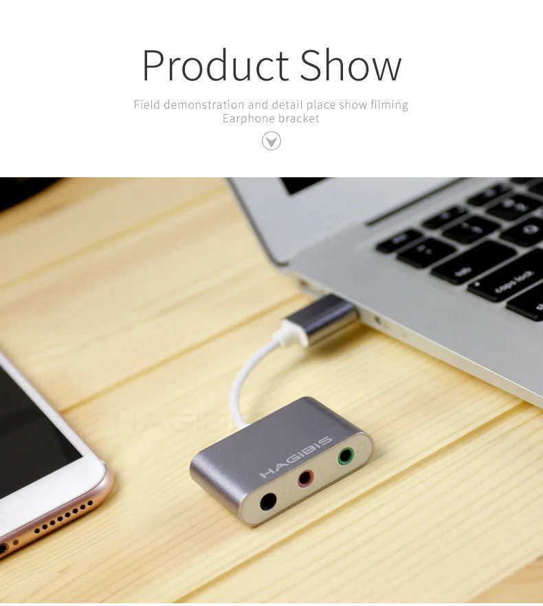 External Sound Card 3 Ports HAGIBIS