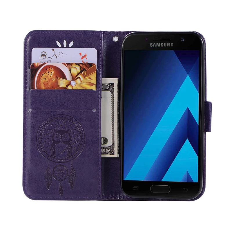 Флип чехол для Samsung Galaxy A520 A5 2017 A57 SM A520F A520S A520K A520M A520Y кожаный A520I A520F/DS слот