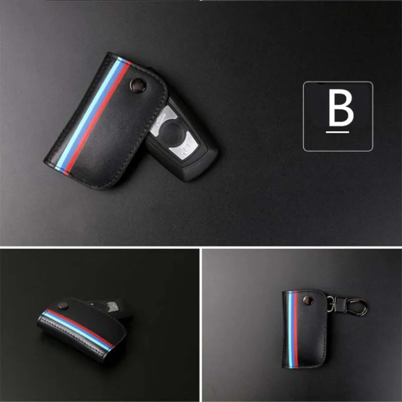 Новейшие кожаные ключ чехол для BMW e70 e71 e90 f10 f34 f30 x1 x3 x4 x5 x6 в возрасте 1, 2, 3, 4, 5, 6, 7, серия высокое качество Автомобильный ключ крышка корпуса - Название цвета: styleB