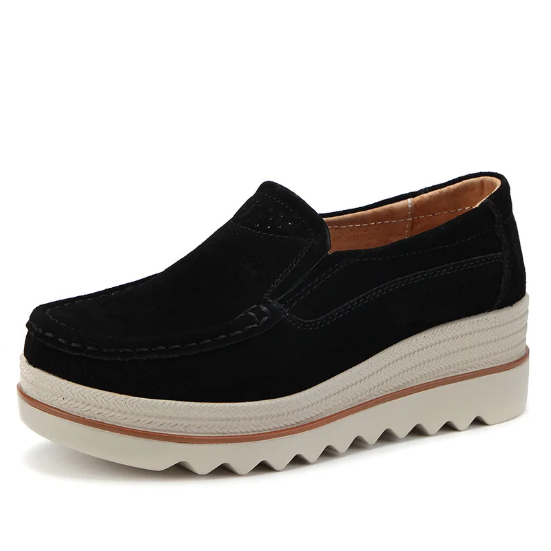 women's flat suede loafers