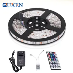 GUXEN 5050 светодио дный RGB 300 led s гибкий Цвет Изменение полный комплект светодиодные ленты свет с 44 Ключи ИК пульт дистанционного управления, В 12