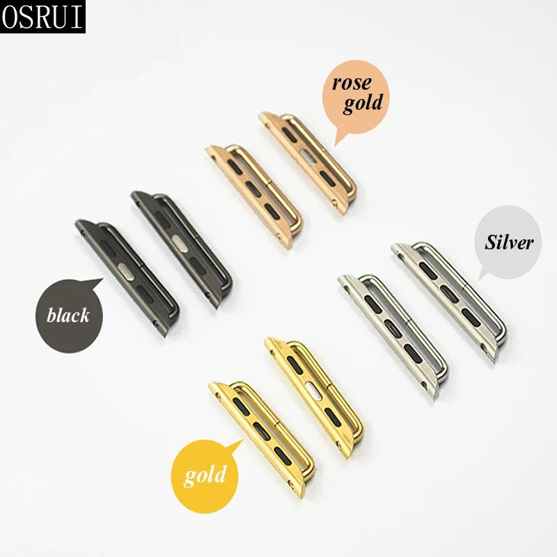 

Strap for Apple Watch Band 42mm 44mm correa iwatch 4 3 2 38mm 40mm stainless steel adapter connector apple watch 4 accessories