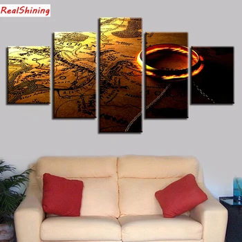 

5pcs DIY Diamond Painting Lord of the Rings Full Square Diamond Embroidery Mosaic Picture Of Rhinestone H2194