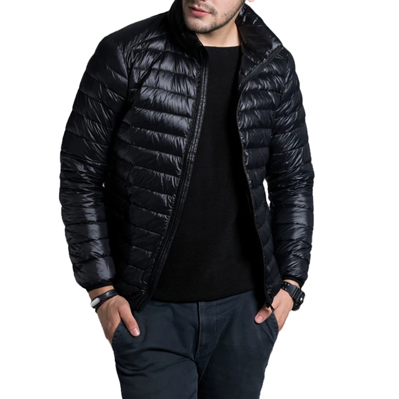 Abrigos Niza Plumas Delgado Nueva Manga Colorido De Color Invierno navy Alto Capa wine Larga Puro Chaqueta Hombres Delgada Otoño Negro Cremallera coffee azul Red Cuello Zmp18 Tnq8UxU