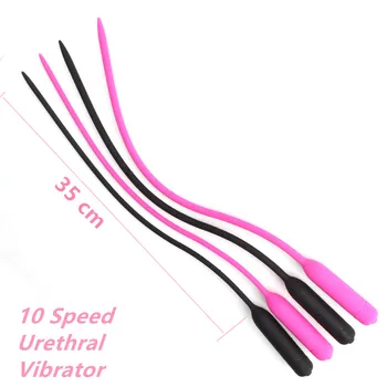10 Speed Vibrating Egg Urethral Vibrator Sound Catheter Silicone Dilator Penis Plug Sex Toys Adult Products For Men Masturbation 2