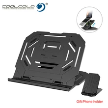 COOLCOLD охлаждающая подставка для ноутбука с поворотом на 360 градусов портативный кулер для ноутбука Регулируемый держатель для ноутбука 15,6 17