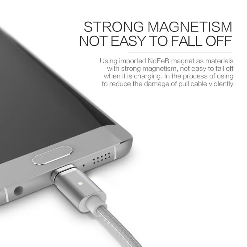 Wsken Mini 2 металлический Магнитный зарядный кабель для iPhone samsung htc 8Pin и Micro USB штекер нейлоновый плетеный провод x-кабель кабели для зарядки