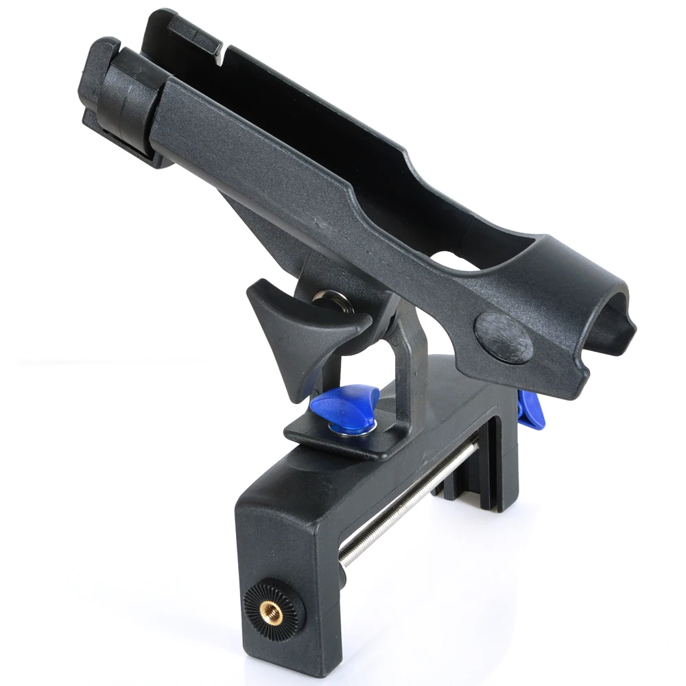 Adjustable Fishing Rod Holder for Boat with Large Clamp Opening 360 Degree Fishing Tool Rod Racks Folding Holder Bracket