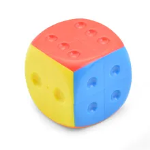 Улыбающееся лицо игральные кости 2x2x2 скоростной магический куб без наклеек Твист Головоломка Игрушка Головоломка 3D IQ игра ABS многоцветный 2x2 Magico Cubo