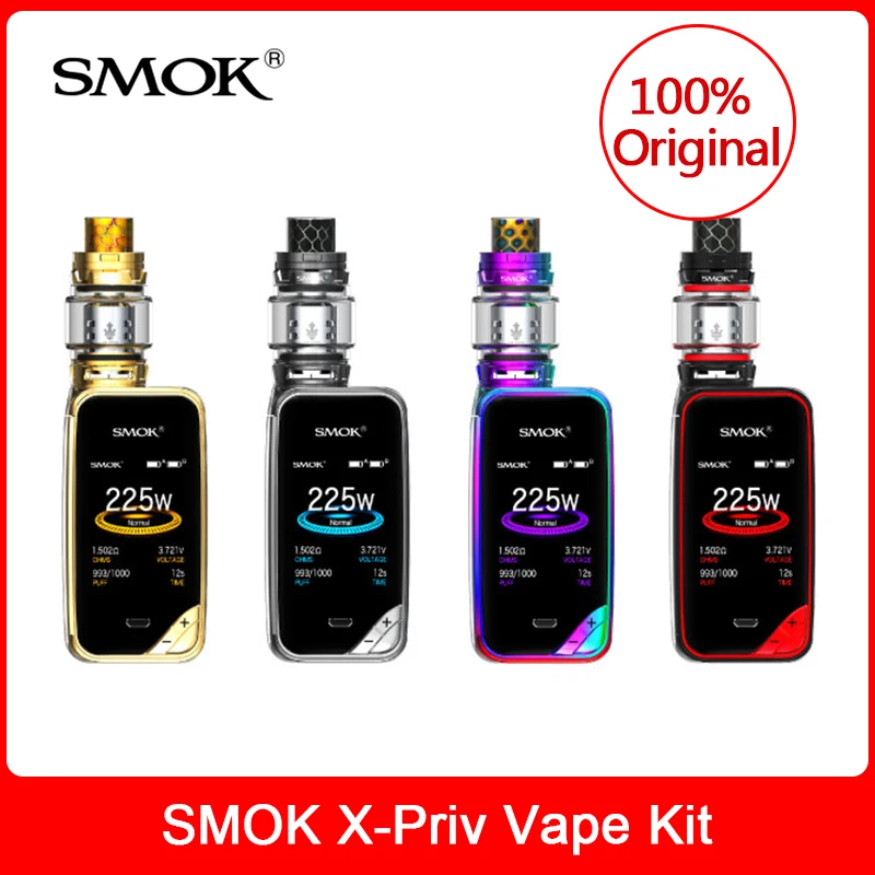 Cena Oryginalny zestaw SMOK x priv 225W z V12 Prince Tank 8ml + cewki zestaw vape do elektronicznego papierosa VS G PRIV 2 MAG I PRIV zestaw gatunkowy