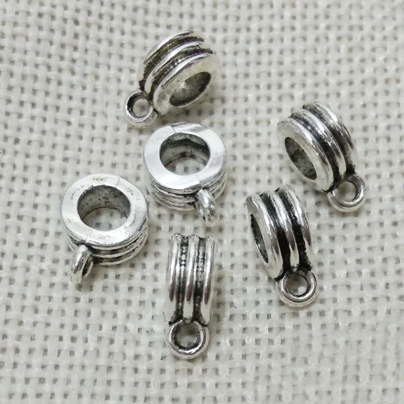 

50pcs jewelry making statement necklace bails pendants connector toggle clasp hooks snap charms leather cords threaded slide