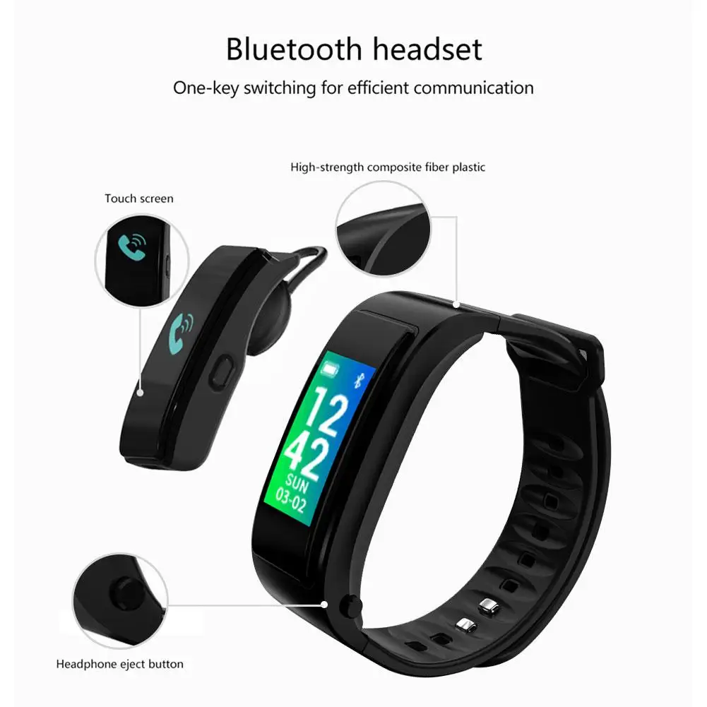 Новый умный браслет часы Talkband iy3 беспроводные Bluetooth наушники звонки шагомер