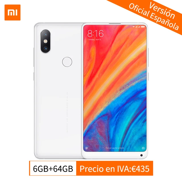Best Offers Global Version Xiaomi Mi Mix 2S 6GB 64GB Snapdragon 845 5.99" Full Screen AI Dual PD Camera Face ID NFC 7.5W Wireless charging