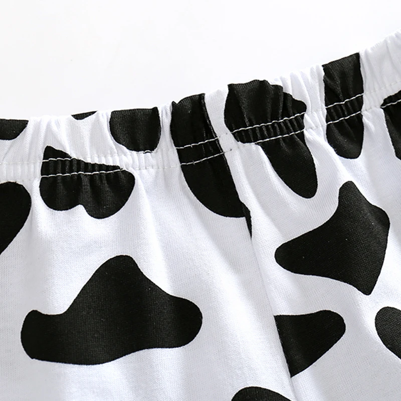 HOT spring autumn infant clothes set cow Long sleeve T shirt +pants 2pcsset casual baby girls clothing suit (15)