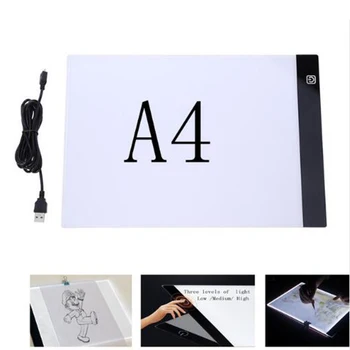 

Digital Tablets A4 LED Graphic Artist Stencil Drawing Board Tracing Table Pad Three-level Diamond lichtbak voor diamond painting