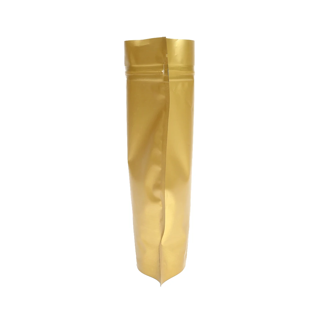 Принимаем логотип на заказ 100X прочный матовый золотой Ziplock металлик майларовые Упаковочные пакеты теплогерметичный стоячий, на молнии блокировочные мешки