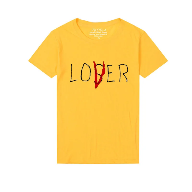Pkorli Pennywise, Клубная футболка для мужчин и женщин, Повседневная хлопковая футболка с коротким рукавом и надписью Lover It Inspired - Цвет: yellow