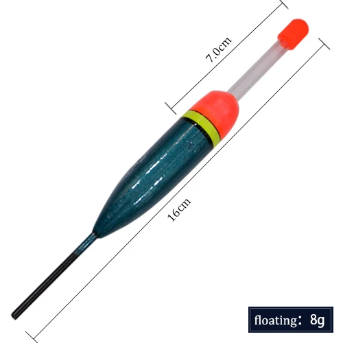 FISH KING Рыболовные Поплавки Рыболовные принадлежности 1 шт. 2 г-30 г вертикальный буй океанская лодка рыболовный светильник палка поплавок Boia Flotteur Peche - Цвет: 1278-8g