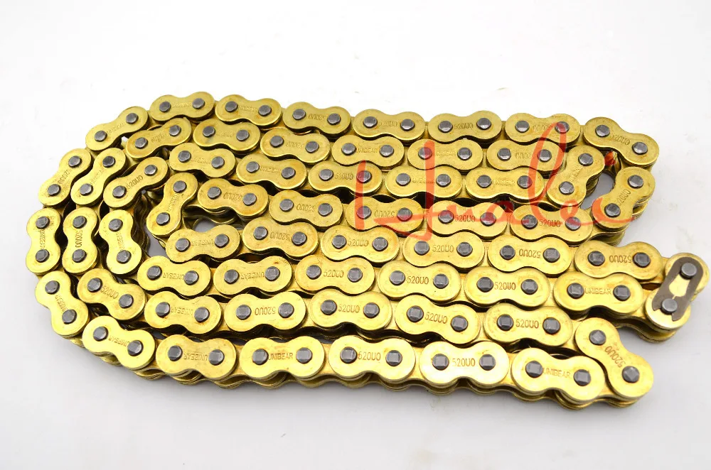 525*120 Brand New UNIBEAR Motorcycle Drive Chain 525 Gold O Ring Chain 120 Links For HONDA AFRICA TWIN 650 XR V Drive winder|chain bracelet for menlink roller chain -