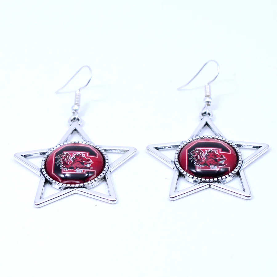 

Earrings South Carolina Gamecocks Charms Dangle Earrings Sport Earrings Football Jewelry for Women Birthday Party 5 pairs