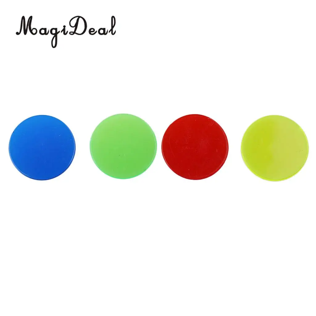 MagiDeal 200pc Translucent Bingo Chips 3/4 Inch Poker Chips for Bingo Poker Board Game Cards Casino Accessory Mixed Color