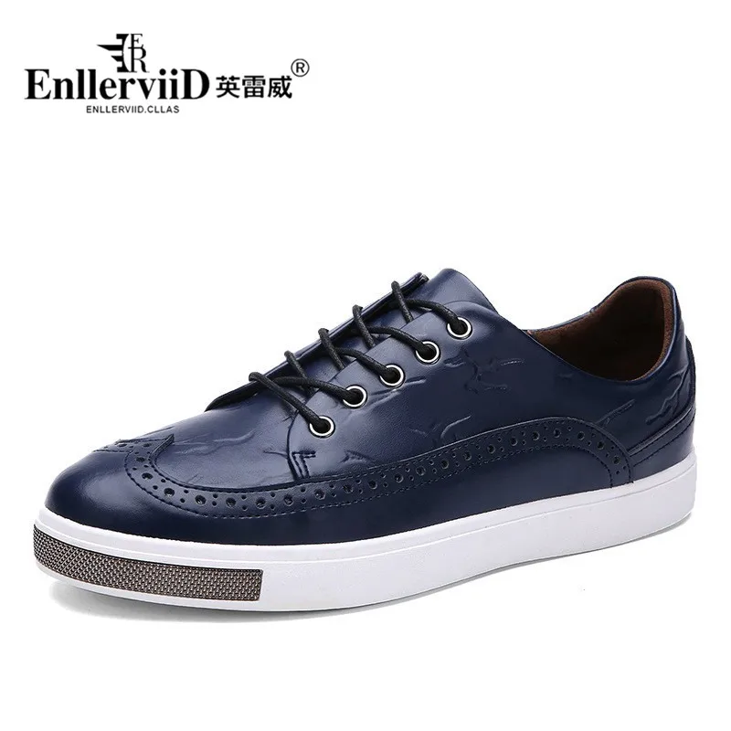 

Flats 2016 New Fashion Genuine Leather Men Casual Shoes Slip on Mens Casual Shoes Genuine Leather Breathable Lace Up Male Shoes