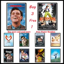 Jim Carrey фильмы мелованная бумага плакат Трумэн шоу маска тупой и тупой стикер стены бескаркасные