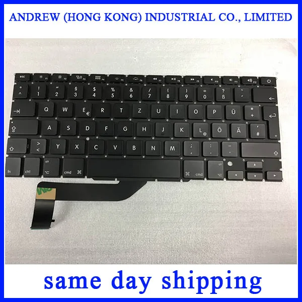 Новая немецкая клавиатура A1398 GR DE 10 шт./лот 100% для Macbook Pro Retina 15 4 &quotA1398 2012 2013 2014 2015