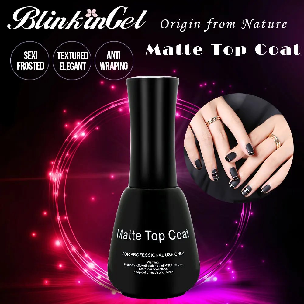 BlinkinGel грунтовка ногтей кислоту Matte Top Coat Жидкий Праймер 15 мл ногтей резиновая основа грунтовка для ногтей Multi- применение Top& Base Coat